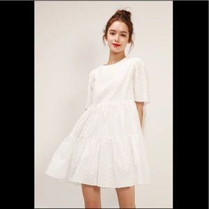 Storets, Bella Embroidered Lace Tiered Dress, S/M